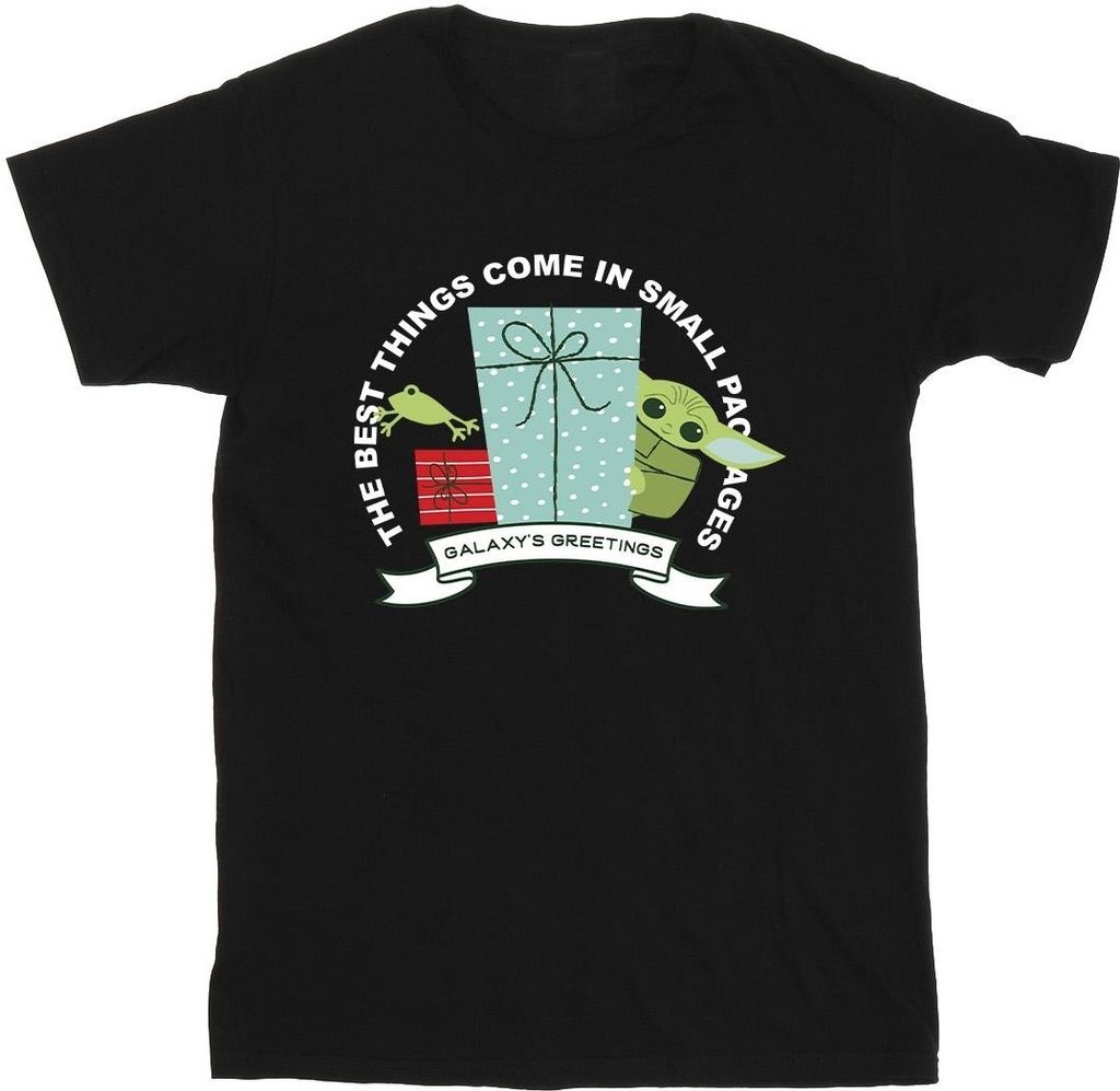 Star Wars - "The Mandalorian Galaxy's Greetings" T-Shirt für Herren BI47503 (XL) (Schwarz)