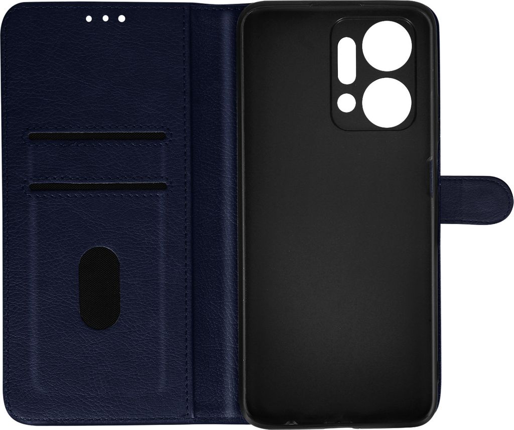 Avizar, Etui Honor X7a Chesterfield Leder Genarbt Mit Stand, Dunkelblau