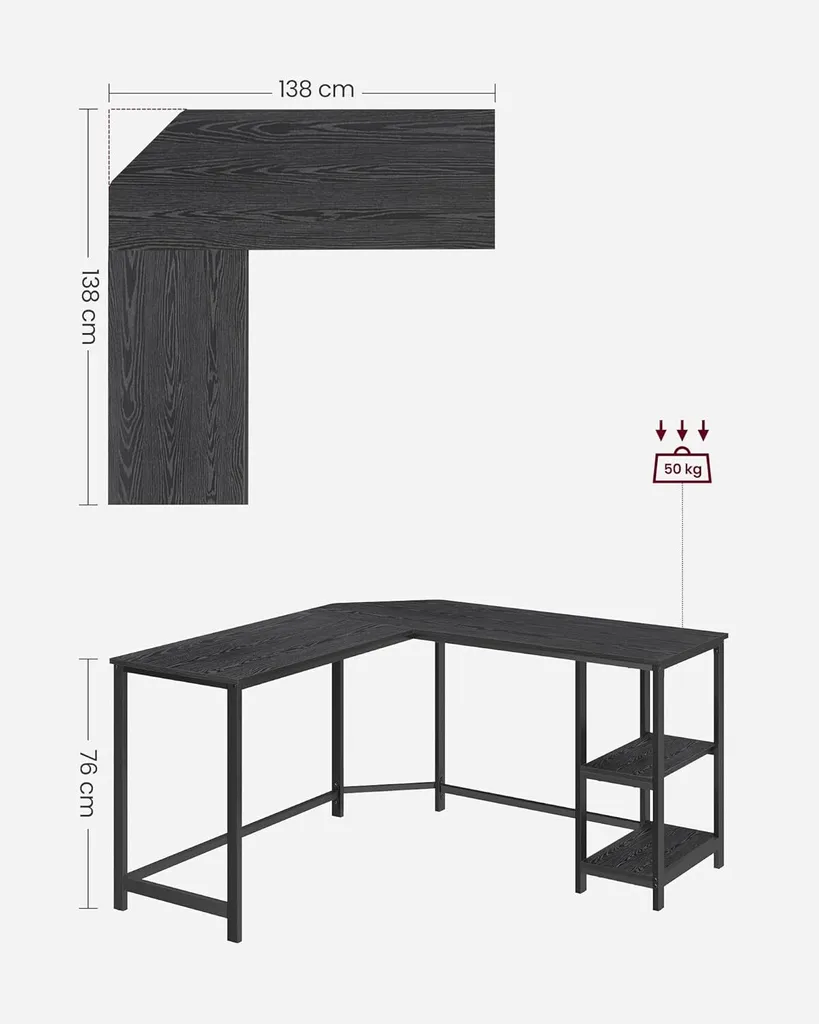 Petit Bureau d'Angle Compact pour Optimiser les Espaces Réduits - 2