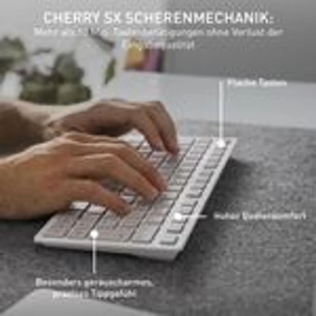 Clavier Bluetooth Compact pour Mac CHERRY KW 7100 MINI blanc QWERTZ - 14