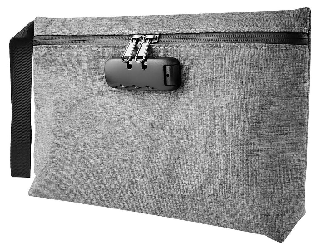 Geruchsdichter Beutel mit Passwort, wasserdicht, geruchsisolierend, Aufbewahrungsbeutel (grau) 29,5 × 19,5 cm