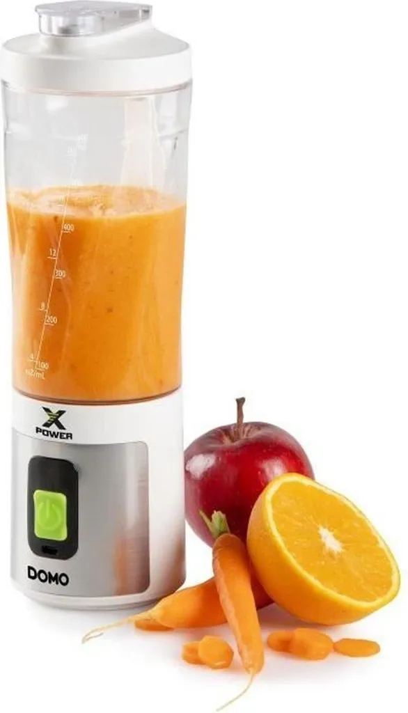 Mixeur smoothie sans fil DOMO DO752BL X-Power to go 120W blanc élégant