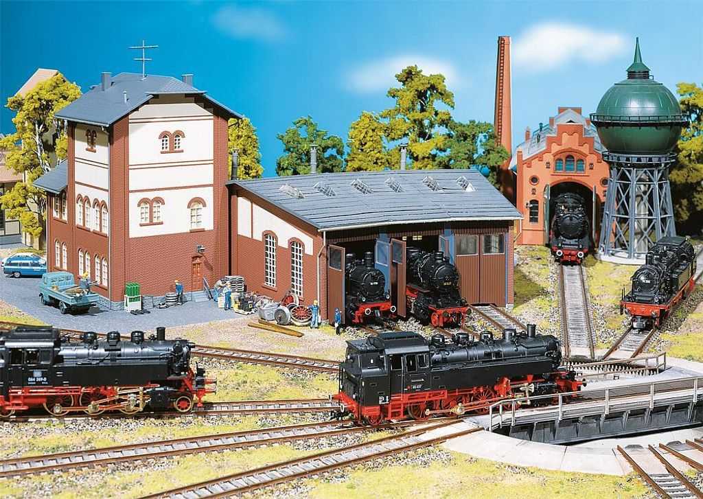 Faller H0 120176 Ringlokschuppen 3-ständig Lokschuppen Bausatz 1:87