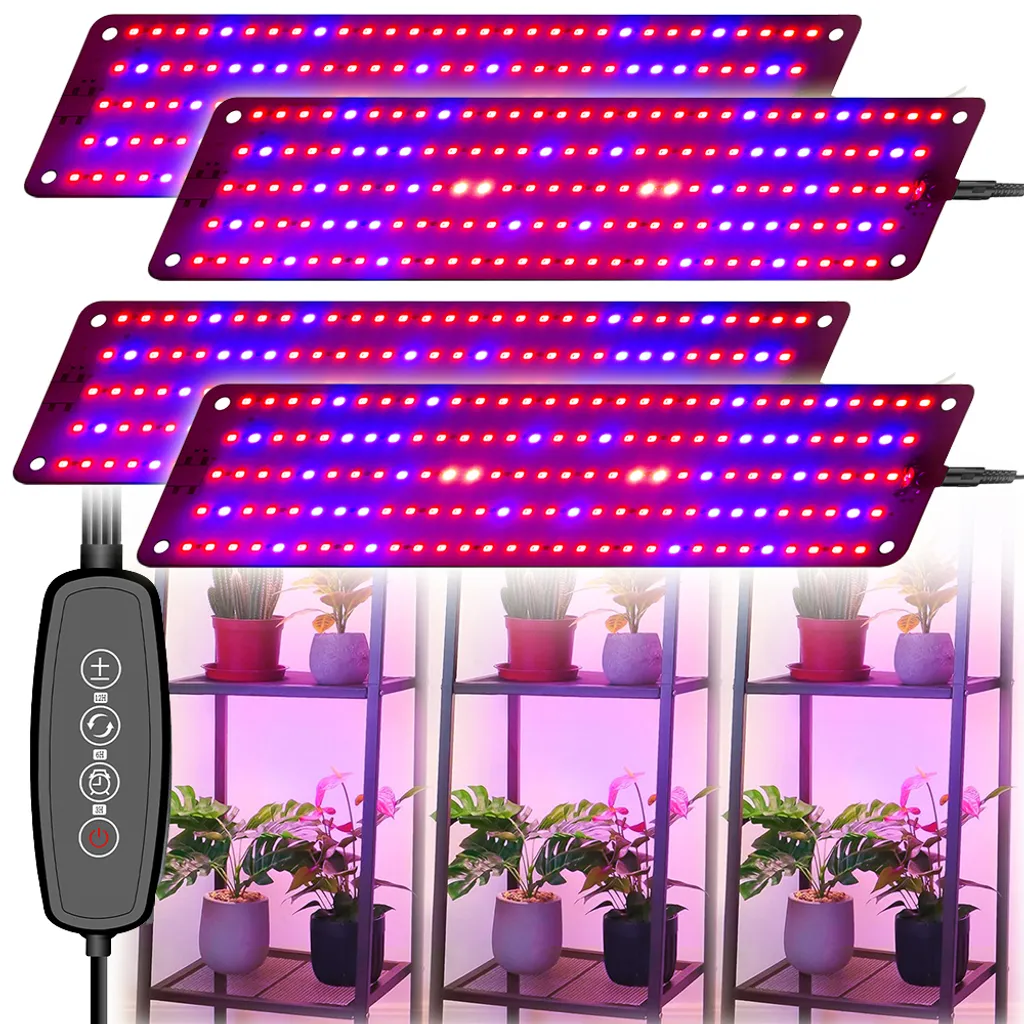Éclairage pour plantes d'intérieur : Pack 4 lampes LED Grow Light 600