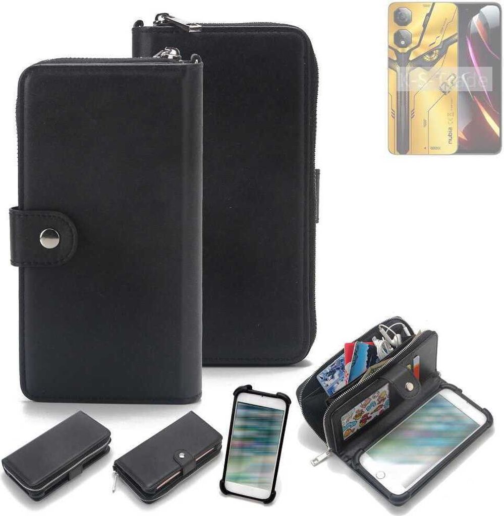 K-S-Trade 2in1 Handyhülle Schutzhülle kompatibel mit Nubia Neo 2 G & Portemonnee Cover Handy Hülle Case Etui Geldbörse Wallet Bookstyle Hülle