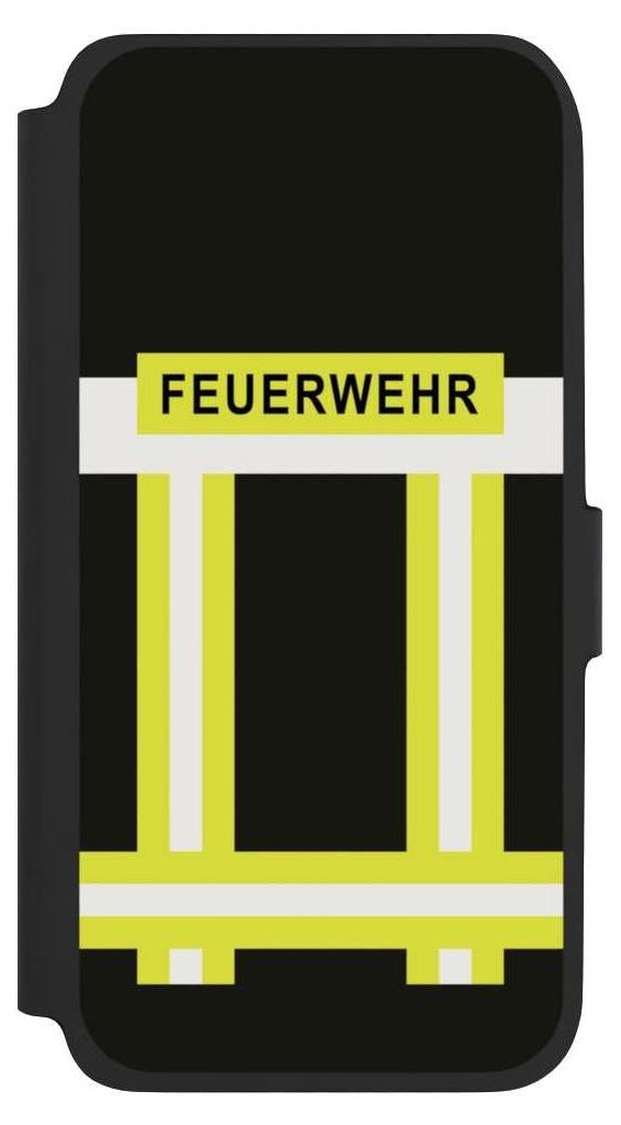NIVOCASE Klapphülle für Samsung Galaxy A17 5G Handyhülle aus Kunst Leder NIVOflip schwarz Beruf Feuerwehr Feuerwehrmann