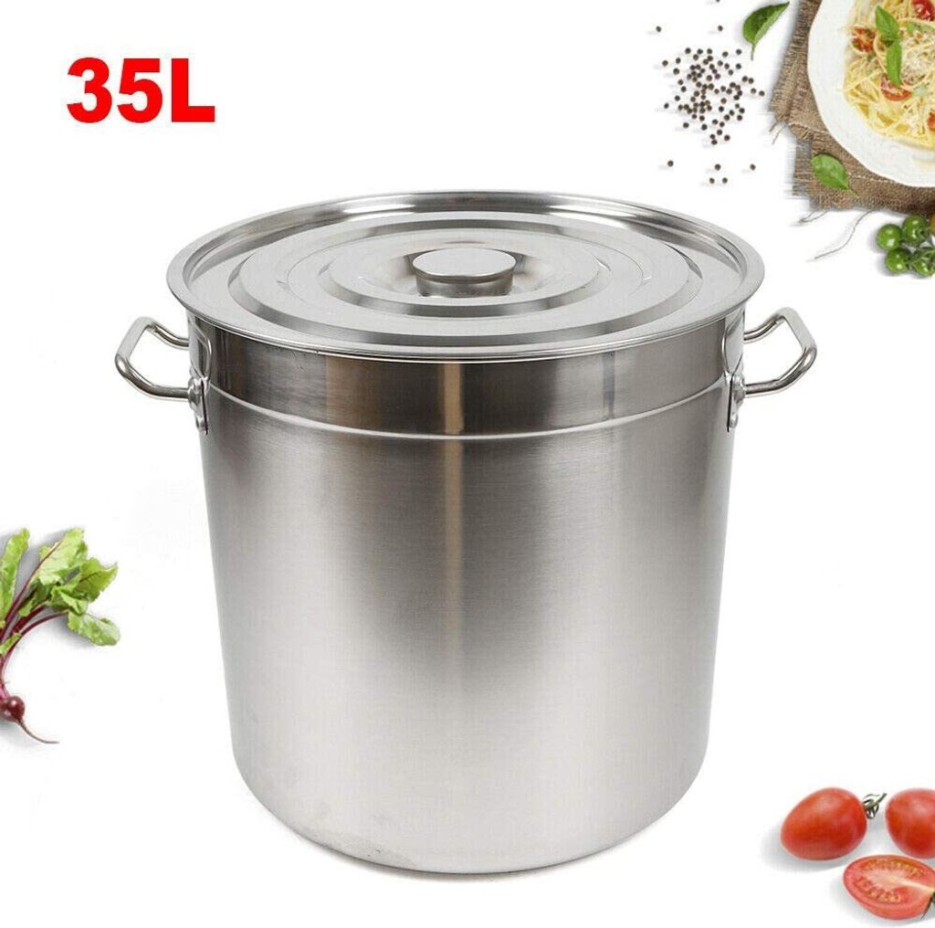 Garnek do zup 35 l Garnek ze stali nierdzewnej z pokrywką Zdjęcie produktu 