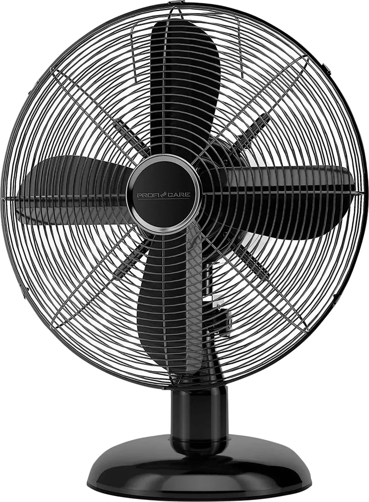 Ventilateur Table Métal Noir 30cm Proficare : Fini la Chaleur au Bureau