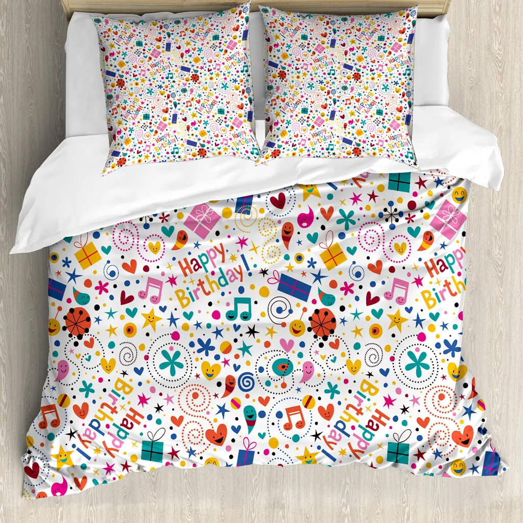 Copripiumino ABAKUHAUS Birthday Note Musicali 155x220cm Antiacaro