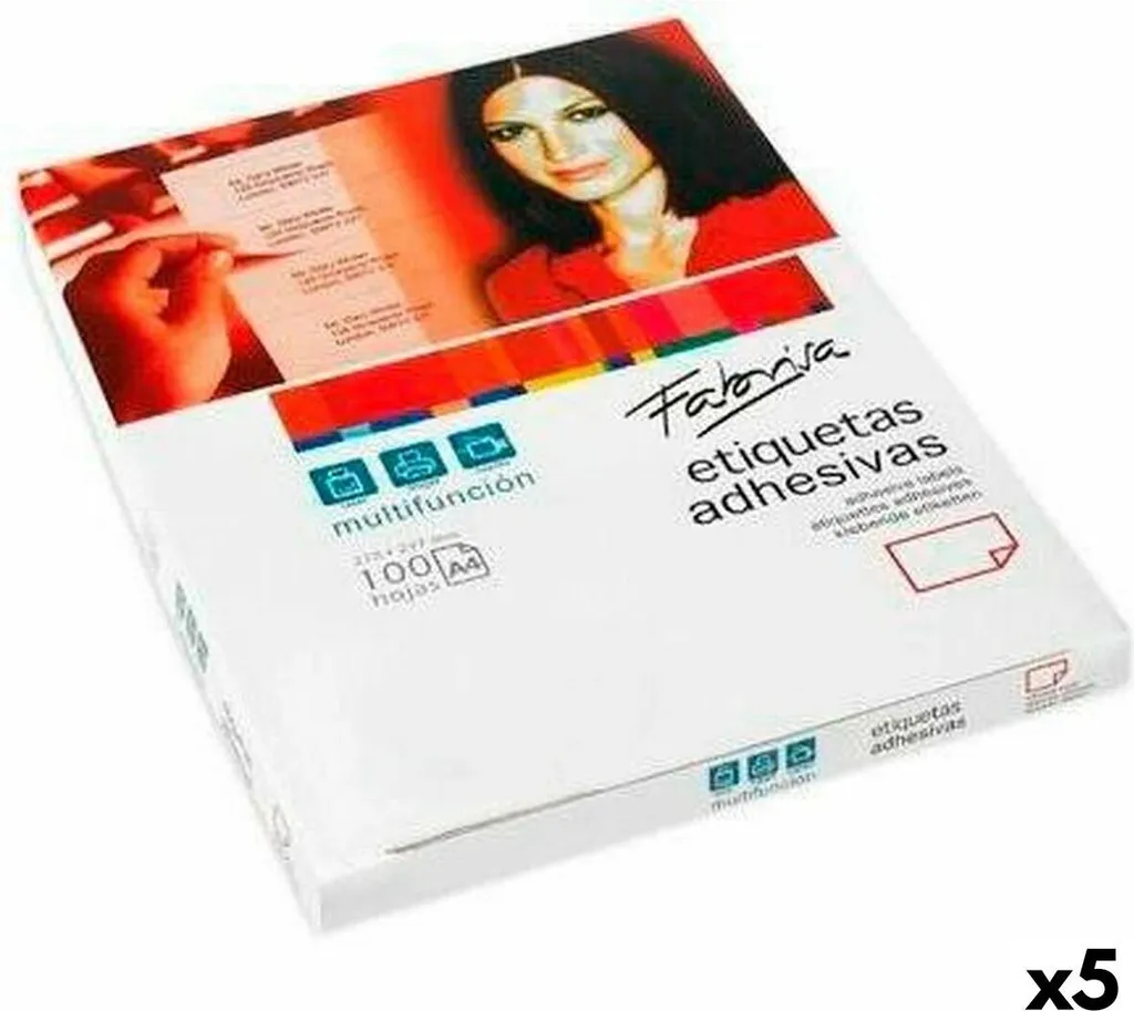 Etichette adesive Fabrisa White 100 fogli 105 x 74,1 mm (5 pezzi)