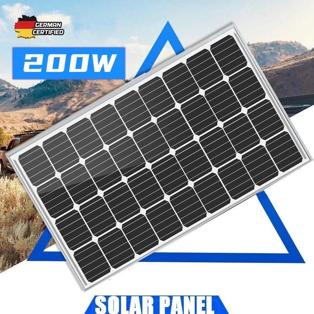 200 Watt /200W Photovoltaik Solarmodul Glass Solarpanel Balkonkraftwerk Mono PV
