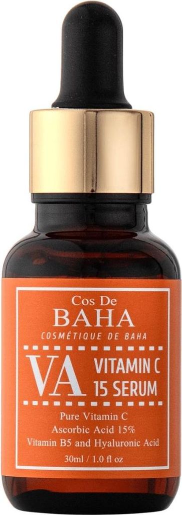 COS DE BAHA – VA Vitamin C 15 % Ascorbinsäure-Serum, 30 ml – leuchtendes Gesichtsserum