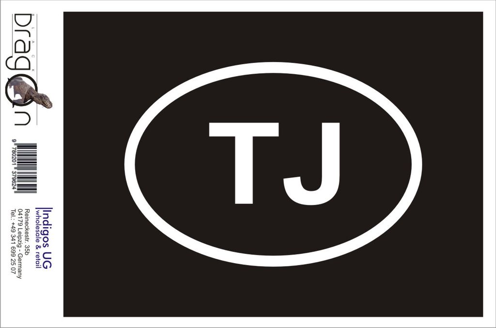 Aufkleber / Autoaufkleber - JDM / Die cut / Auto / OEM - Tadschikistan TJ - 160x110 mm silber - Heckscheibe / Heckscheibenaufkleber