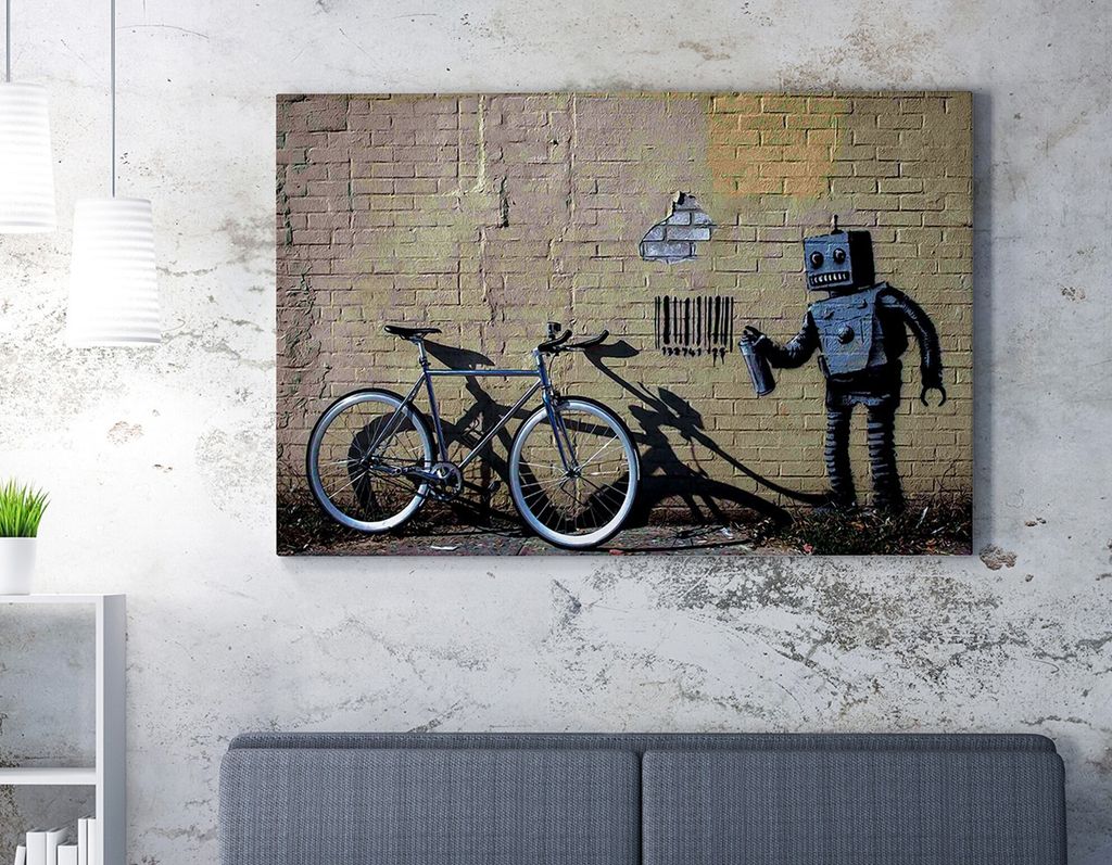 Wallity, WY19- BRS1137, Bunt, Leinwandbilder, 50 x 70 cm, 50% Baumwolle / 50% Polyester