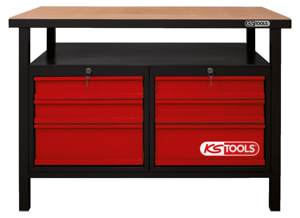 KS TOOLS Werkbank mit 6 Schubladen, H840xB1200xT600mm ( 865.0004 )