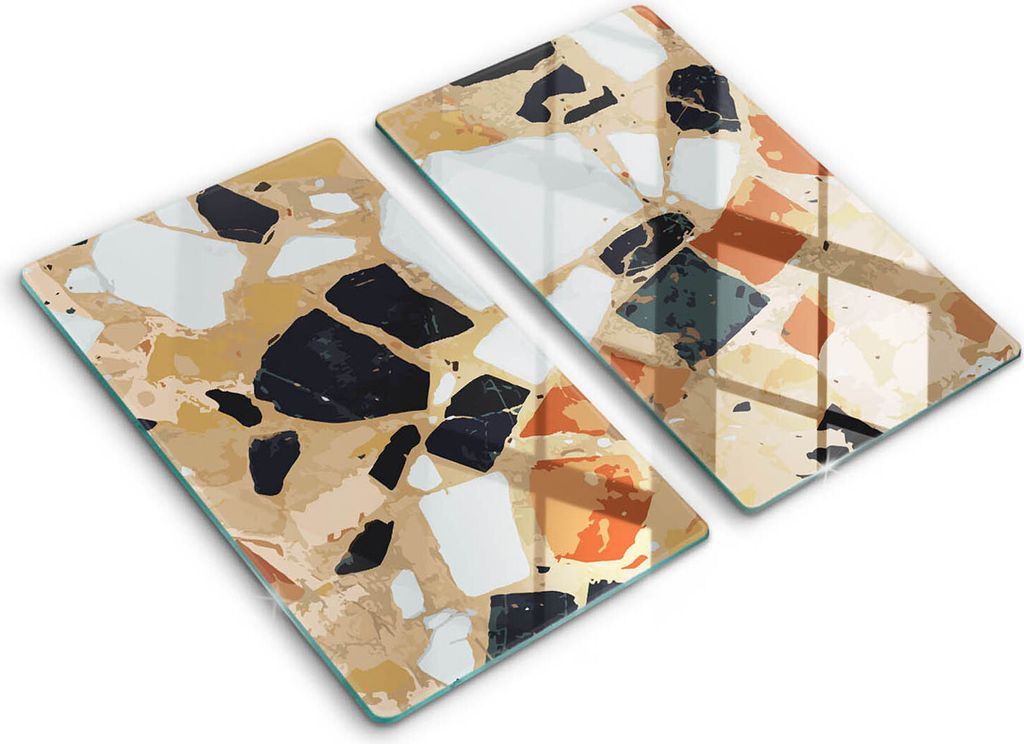 Abdeckung Glas - Küchenabdeckung - 2x30x52 cm - Abdeckplatte -Dekorativer Steinteller