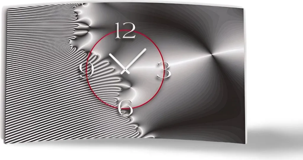 Orologio da Parete Moderno DIXTIME 3D-0282 | Grigio Meta | No-Tick