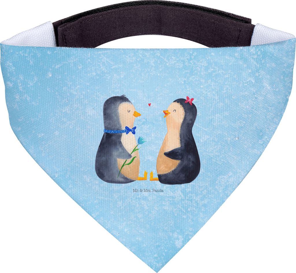 Mr. & Mrs. Panda Tuch Pinguin Pärchen - Eisblau - Geschenk, Liebe, Hunde Halstuch, Hochzeitsgeschenk, Für, Verknallt, Hundehalstuch, Hund, Hochze...