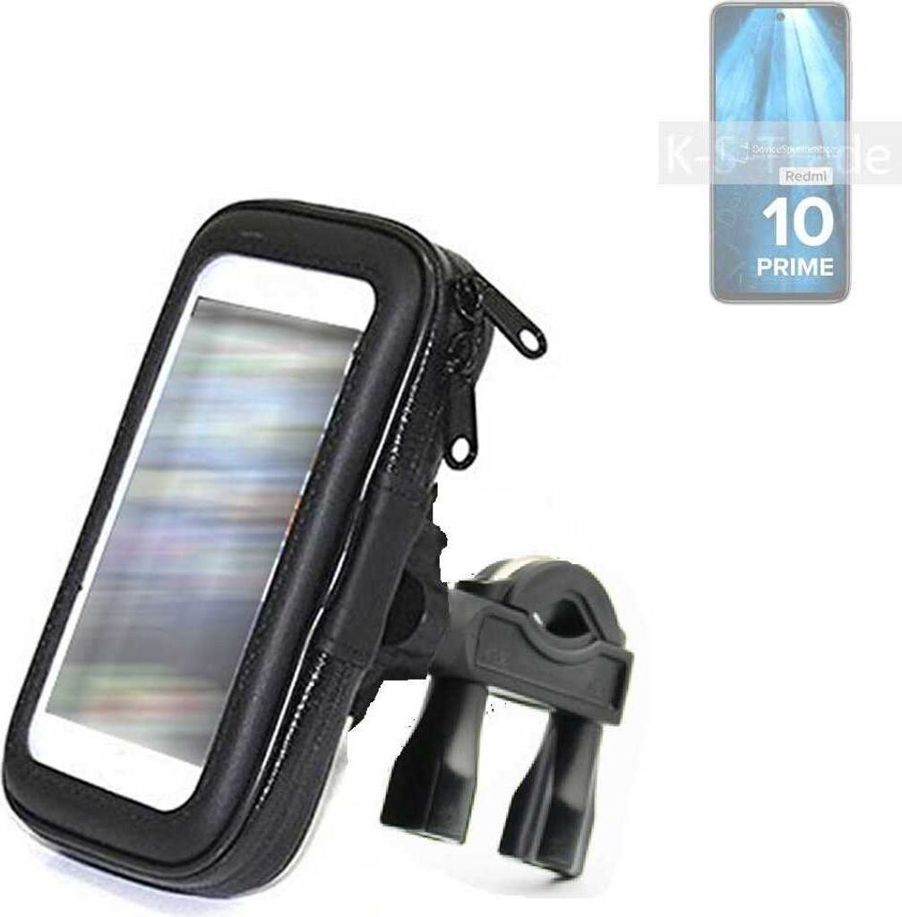 K-S-Trade Fahrrad-Halterung kompatibel mit Xiaomi Redmi 10 Prime 2022 Handy-Halterung Halter Lenkstange Fahrradhalterung Motorrad Bike Mount