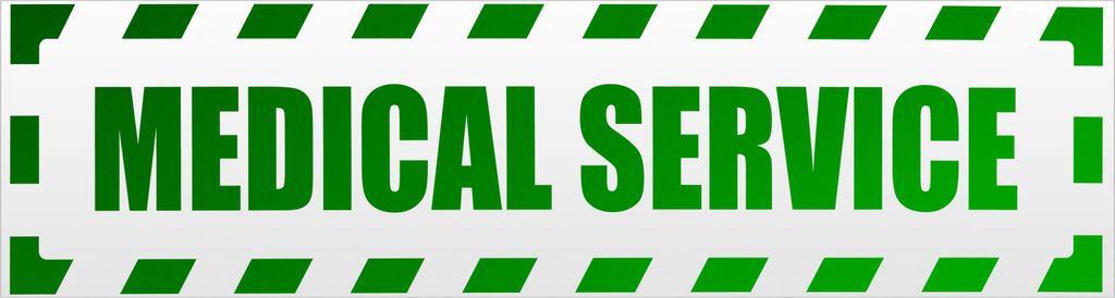Kiwistar Medical Service gestreift Magnetschild Schild magnetisch - 20cm Grün - reflektierend - Magnetfolie für Auto PKW Kfz