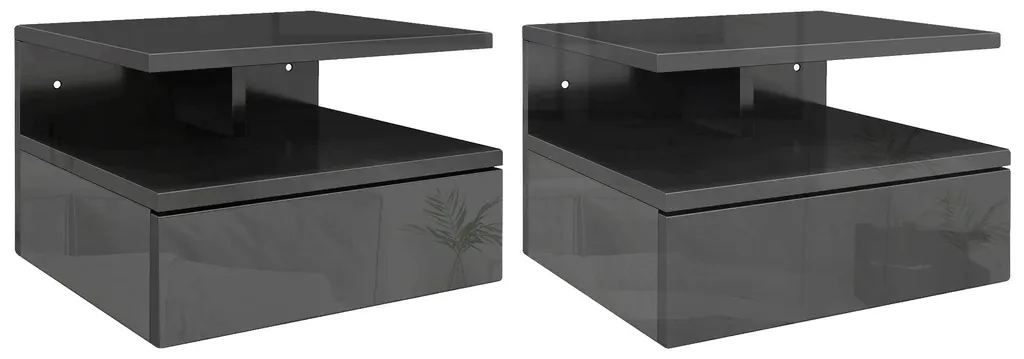 Petite table de chevet murale noire idéale pour optimiser l'espace nuit