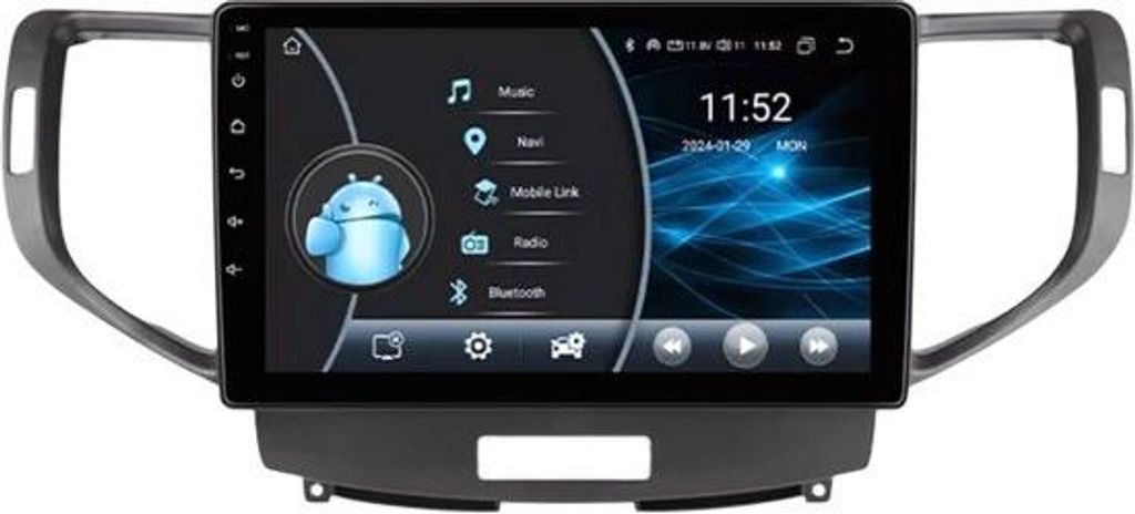Autoradio mit Bluetooth und CarPlay für Honda Accord 8 (2008–2012) – Kompatibel mit Apple und Android – Stereoanlage mit Navigationssystem ...