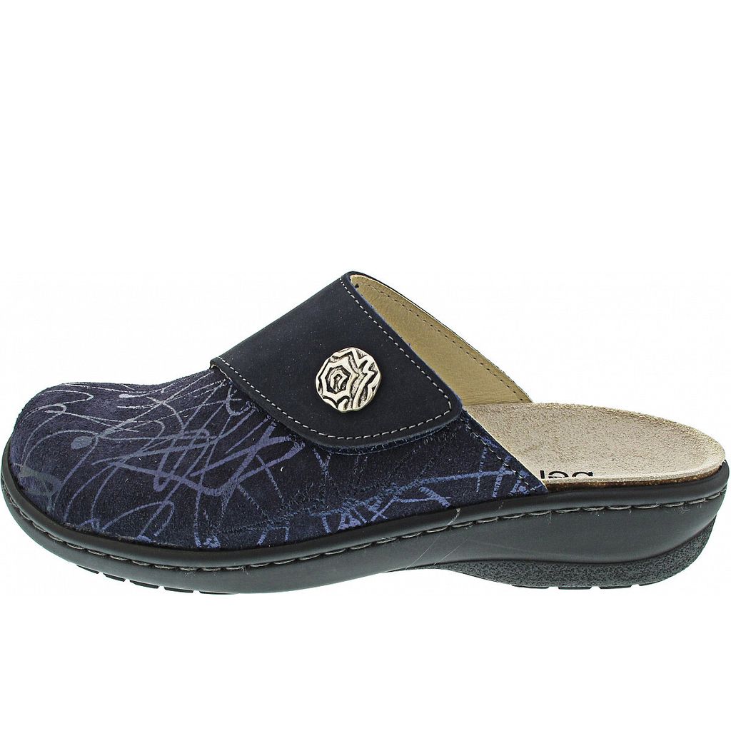 Belvida Damen Clogs in Blau, Größe 39 Pantoletten