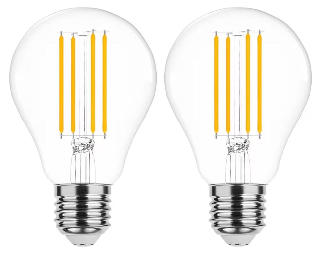 Modee E27 LED-Lampe 10 W - 1350 lm - 2700 K - Warmweiß - LED-Filamentlampe A67 - Ersetzt 90-W-Halogen-Glühlampe - 2 Stück