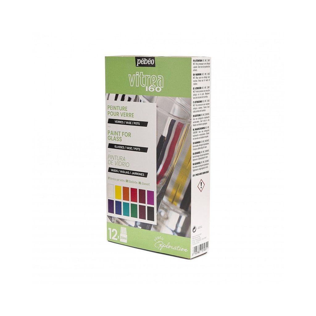 Pebeo Vitrea 160 Discovery Glasfarben-Set, 12 x 20 ml. Produktbild 