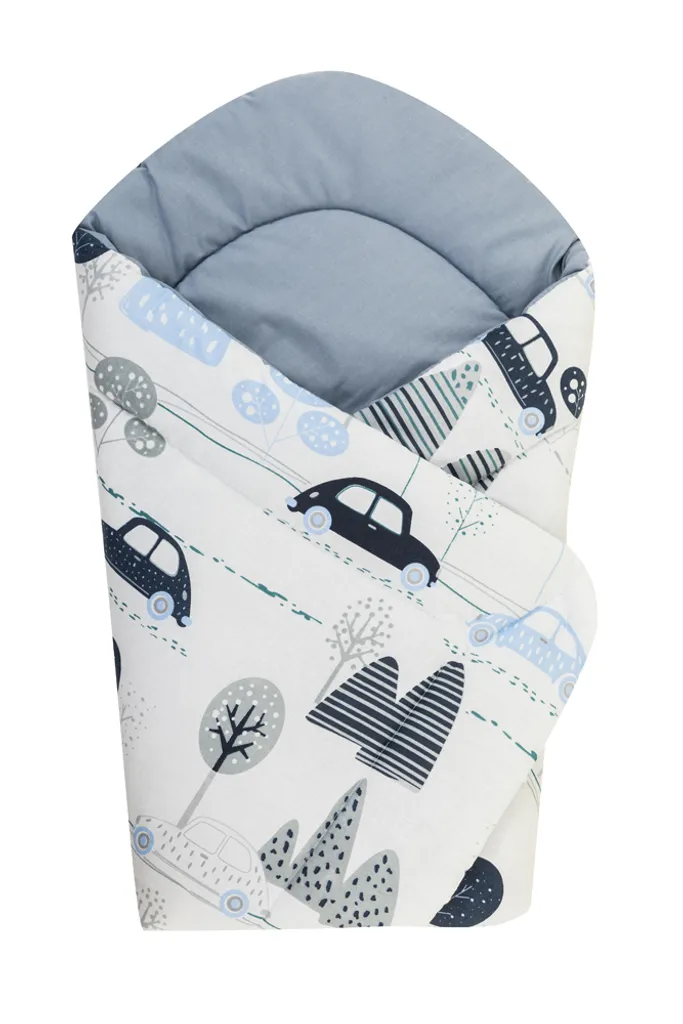 Gardez bébé au chaud en voiture : couverture Bomimi Quick Wrap bleu