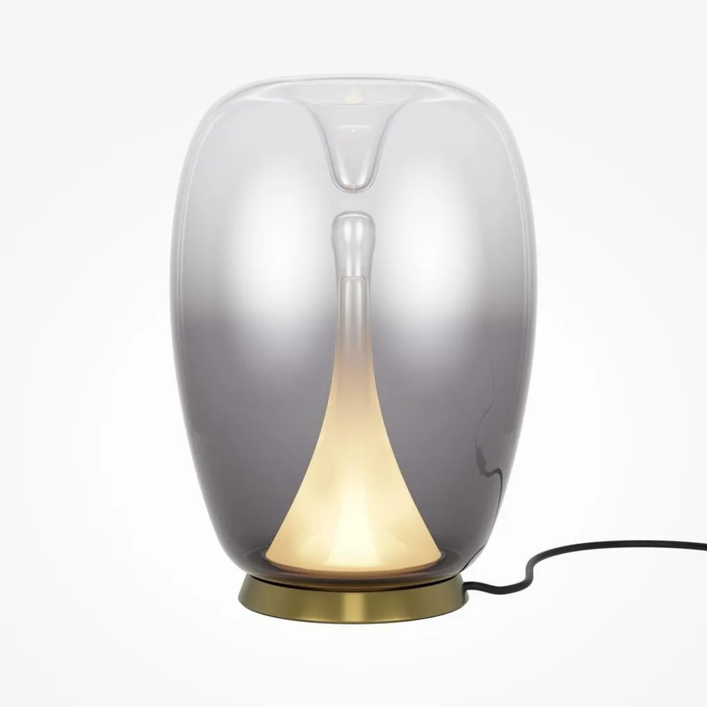 Maytoni Splash LED 9W Lampe de Table en Verre Fumé Design Moderne