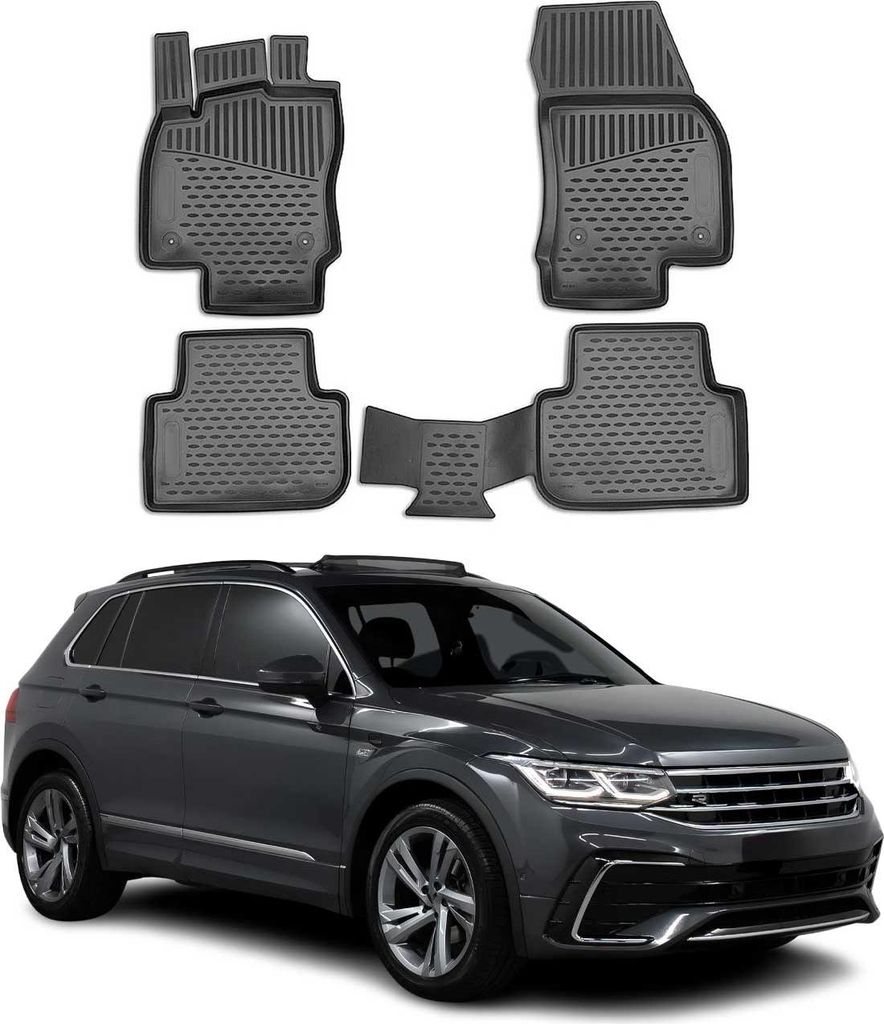2018-2023 VW Tiguan / Tiguan Allspace tappetini TPE nero 4 Immagine del prodotto 