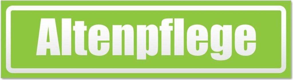 Kiwistar Altenpflege invertiert Magnetschild Schild magnetisch - 30cm Lindgrün - Magnetfolie für Auto PKW Kfz