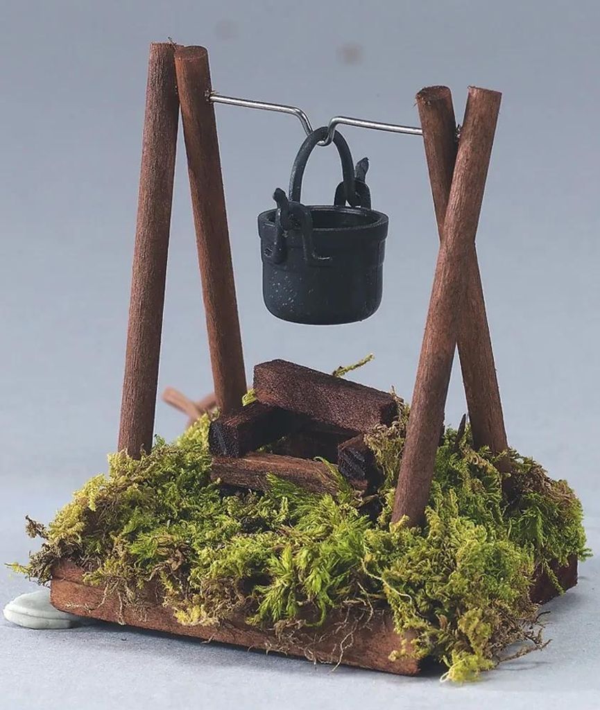 Puppenhaus Lagerfeuer, Höhe 70mm