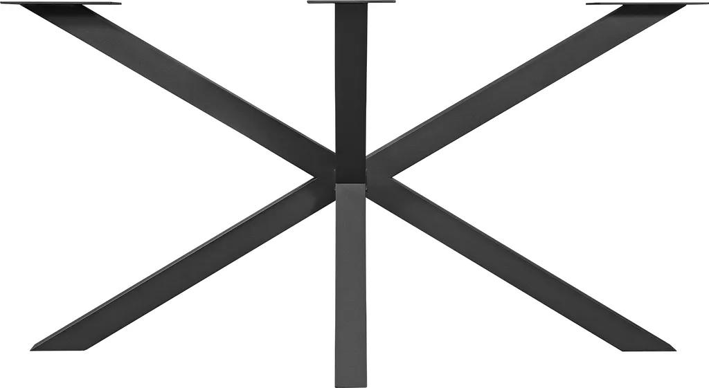 Piètement de table Spider en acier noir 140x70x72 cm pour salle à manger