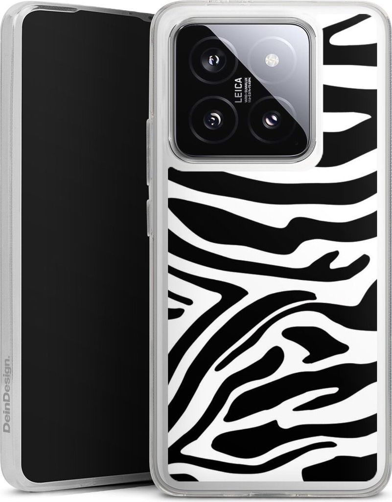 DeinDesign Handyhülle für Xiaomi 14T Silikon Hülle Case Smartphone Schutzhülle Animal-Look Animalprint Zebra
