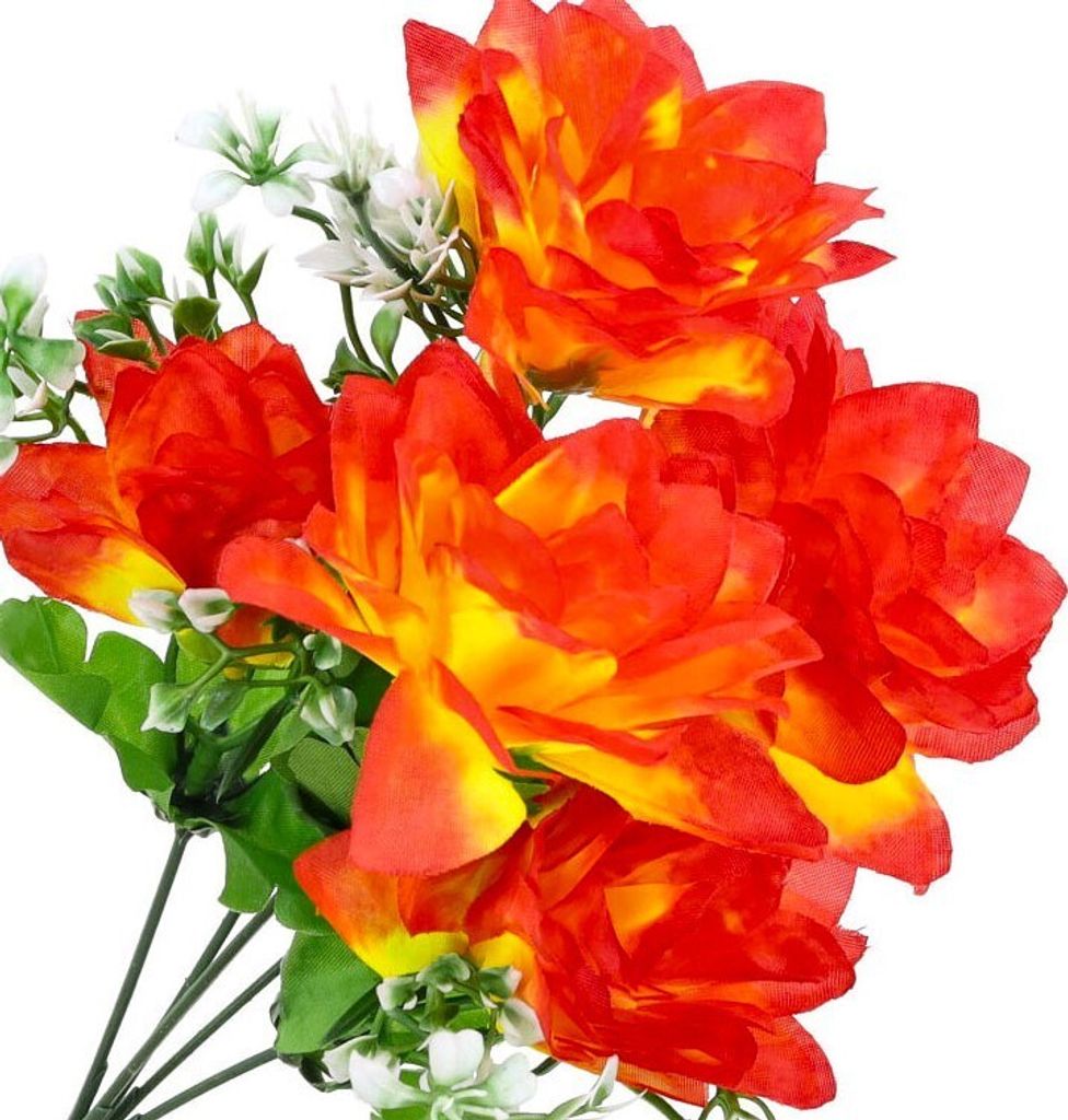 Dekolo Künstliche Blumen Blumensträuße Dahlien Deko Pflanzen