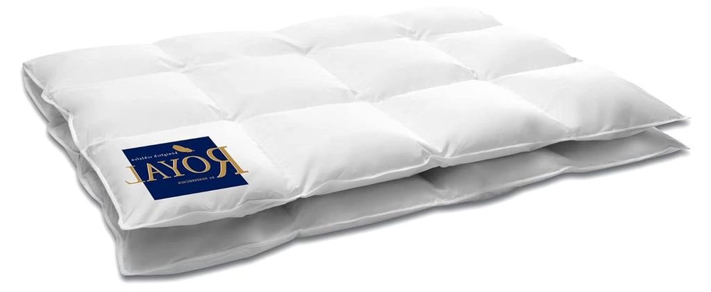 Daunendecke 135x200 cm - Warm / Winter - Hergestellt in Deutschland - Kassettendecke aus 100% Gänsedaunen - Allergikerfreundlich