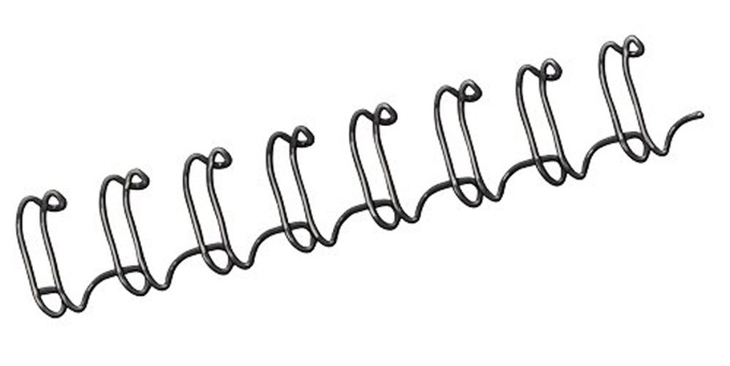 Pack 100 Drähte 12 mm. schwarz fellowes
