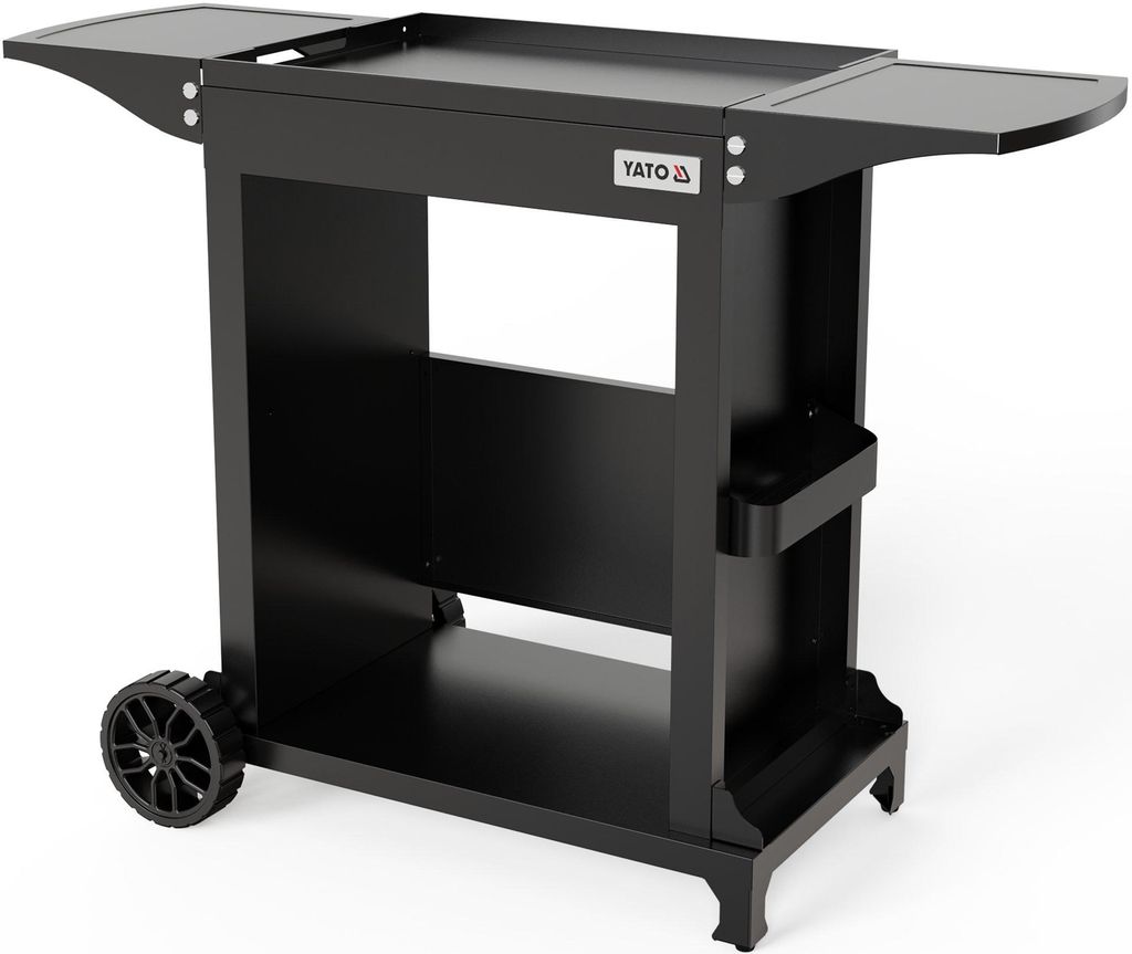 Grillwagen für Elektrogrill, klappbare Seitenablagen, mobil Produktbild 