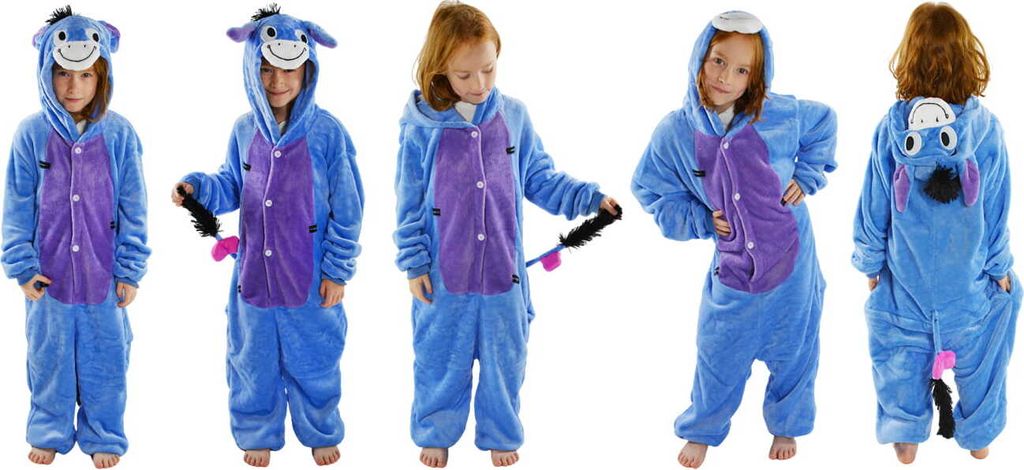 ZOLTA Jumpsuit Onesie für Kinder - Sanft Kuschelig Uni Pyjama - Warme Schlafanzug für Mädchen und Jungen - Kostüm für Party und Halloween - Gr...