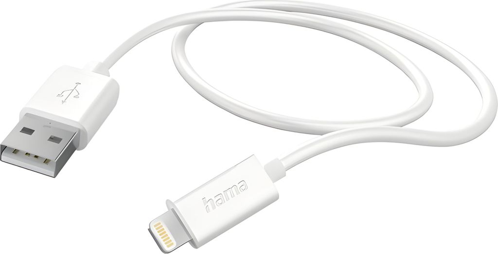 Hama Ladekabel, USB-A - Lightning, 1 m, Weiß