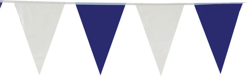Wimpelkette - blau/weiß Kunststoff 10 m. Produktbild 