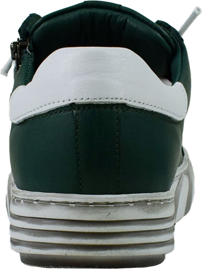 Gemini Damen Sneaker Leder Plateau mit Gummizug und Reißverschluss 343850-02, Größe:39 EU, Farbe:Grün