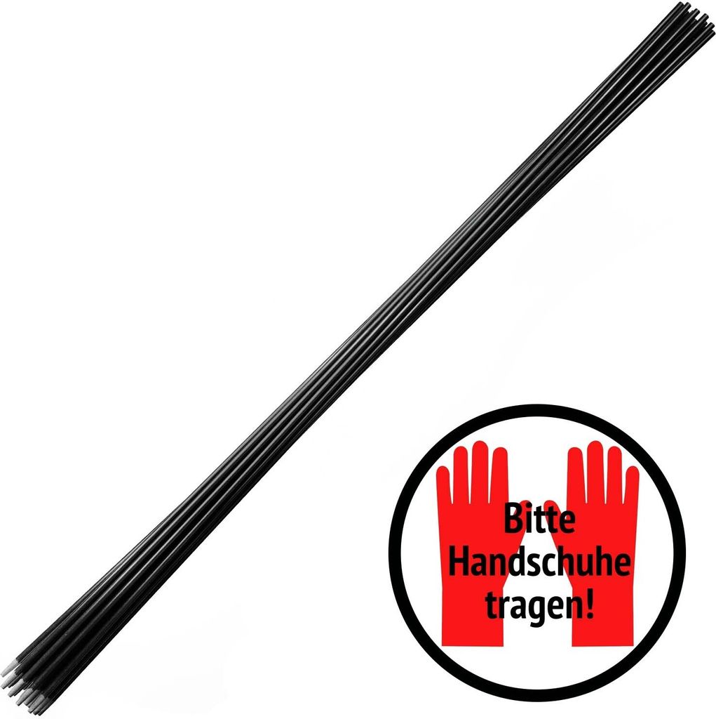 20 Rankstäbe schwarz Rundstäbe aus Glasfaser (Fiberglas) Produktbild 