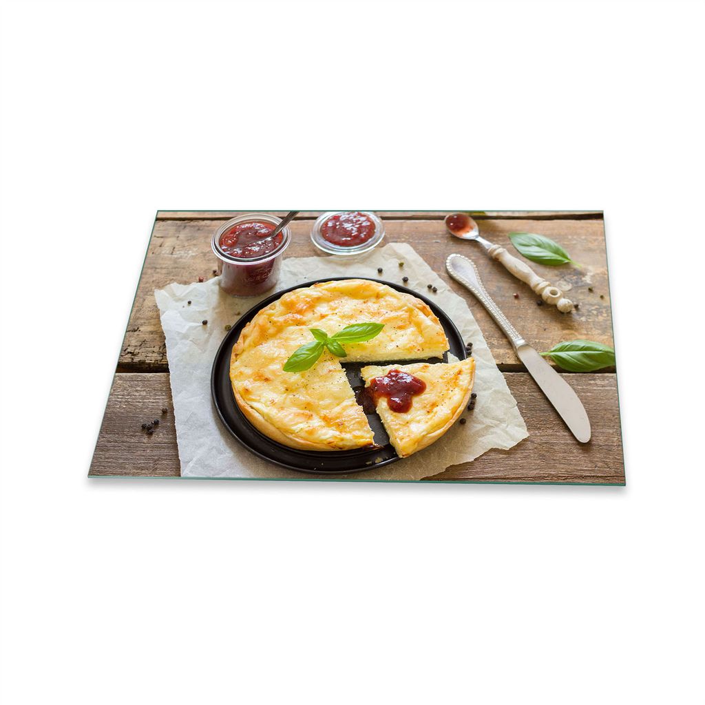 Herdabdeckplatte Glaskeramik 1 Teilig 80x52 Essen Gelb Abdeckung Glas Spritzschutz