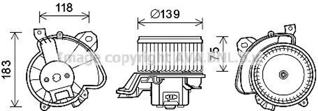 Ventilateur de Refroidissement Moteur 12V Haute Puissance pour Corsa E
