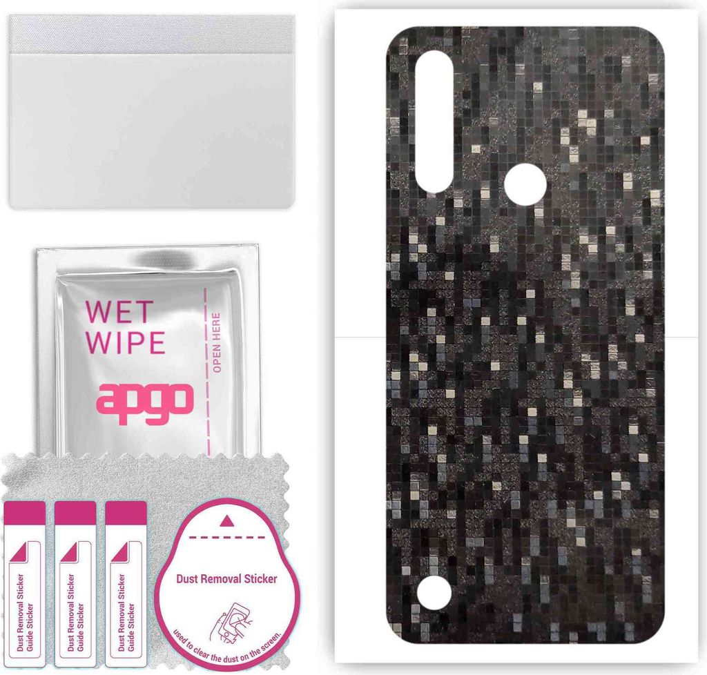 apgo Rückseite Schutzfolie, Skin, kompatibel mit Lenovo A8, Hinten Displayschutzfolie aus Vinylfolie, kratzfest, einfache Montage - Carbon Black P...