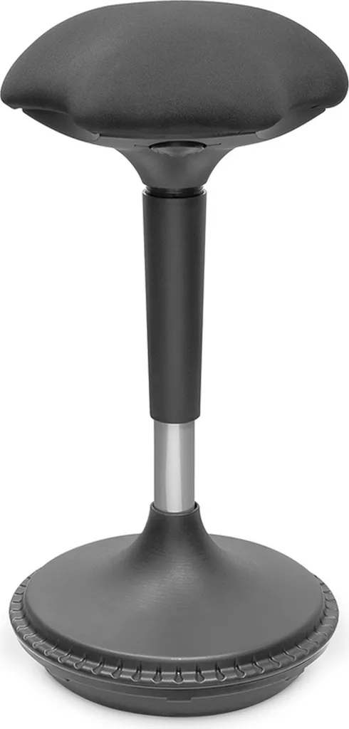 DIGITUS Tabouret Ergonomique Réglable DA-90424 Assis-Debout en Noir