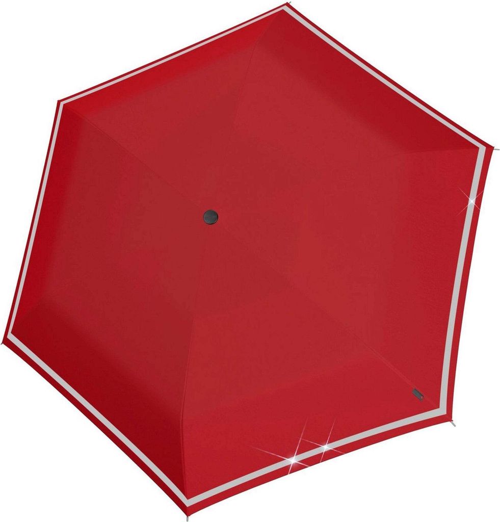 Knirps Rookie Manual Kinder Schultaschenschirm Regenschirm Taschen Kinderschirm, Farbe:Salsa